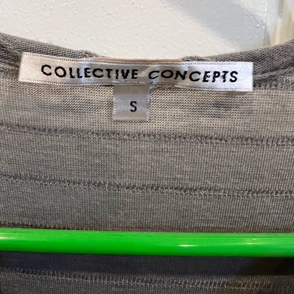 Gray flowy top Collective Concepts - Picture 2 of 2
